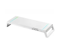 Купить - аксессуар для компьютерного стола  Подставка для монитора 2E GAMING, USB hub, backlight / RGB, White (2E-CPG-007-WT)