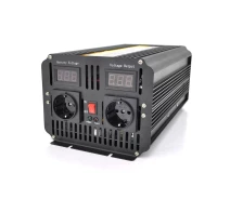 Купить - преобразователь напряжения  Инвертор напряжения POWERMASTER, 24V/220V, 2000W с модифицированной синусоидой, 2 Shuko, клеммы