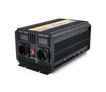 Купить - преобразователь напряжения  Инвертор напряжения POWERMASTER, 24V/220V, 1800W с модифицированной синусоидой, 2 Shuko, клеммы