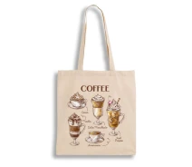 Купить - сумку хозяйственную  Экошоппер BookOpt "But first Coffee" бежевый (BK4067)