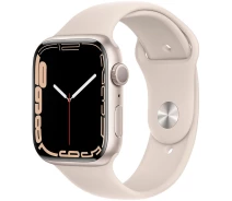 Купить - смарт-часы  Смарт-часы APPLE WATCH S7 45 STAR AL STR SP GPS-RUS (Grade C) (MKN63) Б/у