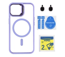 Купить - чехол для смартфона  Чехол с подставкой MagSafe TPU PC Metal Stand Case Apple iPhone 14 Purple