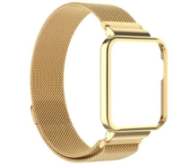 Купить - аксессуар к смарт-чсасам  Ремешок Deexe Milanese Stainless Steel для Xiaomi Mi Watch Lite - Gold