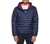 Купить - куртку мужскую  Мужская ультралегкая куртка с капюшоном Tommy Hilfiger на молнии 1159819067 (Синий S)