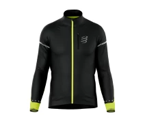 Купить - куртку мужскую  Куртка мужская Compressport Hurricane Windproof Jacket Flash M Black/Fluo Yellow XL (AJVM3079016XL)