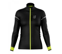 Купить - куртку женскую  Куртка женская Compressport Hurricane Windproof Jacket Flash M Black/Fluo Yellow M (AJVW3089016M)