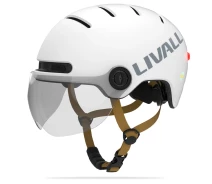 Купить - велосипедный шлем  Умный велошлем защитный Livall L23 L 58-62см 455 mAh (пульт BR80 в комплекте не идет) Ivory White