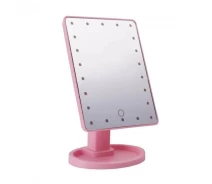 Купить - косметическое зеркало  Настольное Зеркало с подсветкой Large 16LED Mirror XR-1608 5308 для макияжа Розовый