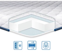 Купить - матрас  Матрас ортопедический EUROSLEEP SUPER STRONG жаккард 150x190 см