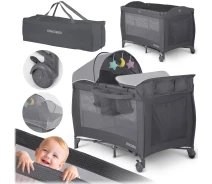 Купить - детскую кроватку  Кроватка детская туристическая Ricokids 125 x 65 x 78 см антрацит (724201)