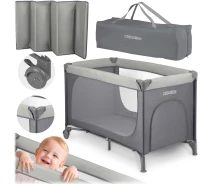 Купить - детскую кроватку  Кроватка детская туристическая Ricokids 125 x 65 x 78 см светло-серая (724000)
