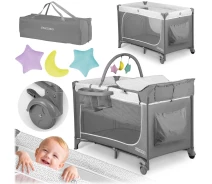Купить - детскую кроватку  Кроватка детская туристическая Ricokids 125x65x78 см серая (724100)
