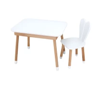 Купить - стол для творчества  Детский столик для творчества 04-027W-TABLE со стульчиком (60х60 см)
