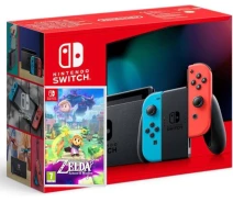 Купить - игровую консоль  Игровая консоль Neon Blue-Red (Upgraded version) + Игра Legend of Zelda.