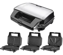 Купить - электрогриль  Электрогриль мультимейкер MPM MOP-23M 3в1 900 Вт вафельница бутербродница бельгийская вафля - Польша