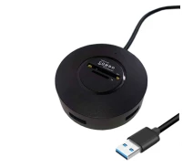 Купить - кардридер  3-портовый USB 3.0 хаб концентратор, до 5 Гбит/с + кардридер, Combo