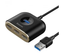 Купить - кардридер  HUB адаптер BASEUS USB Square Round, 4USB, черный