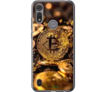 Купить - чехол для смартфона  Чехол на Motorola E6i Золотая лихорадка биткойна "6089u-2355-70447"