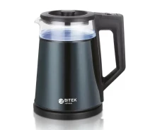 Купить - электрочайник  Электрочайник Bitek BT-7815 для дома Черный 1.8 л 2000 Вт (17440)