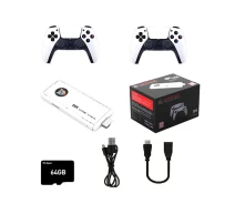 Купить - игровую консоль  Игровая консоль белая Data Frog X6 H133 Game Stick 64GB приставка гейм стик +39800 игр (300-W)