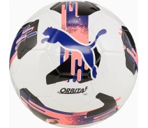 Купить - мячик  Футбольный мяч Puma ORBITA 6 MS бело-черно-темно-сине-коралловый Размер 5 (084335-06)