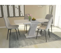 Купить - обеденный стол  Стол обеденный раскладной Fusion furniture Карло Белый/Индастриал (Бетонный камень)