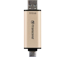 Купить - флешку  USB флэш-накопитель Transcend 512GB JetFlash 930C Gold-Black USB 3.2/Type-C (TS512GJF930C)