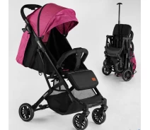 Купить - детскую коляску  Прогулочная детская коляска JOY Comfort L-20115 (розовая) со стальной рамой, футкавером и подстаканником