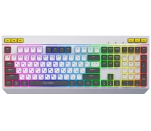 Купить - клавиатуру  Клавиатура игровая мембранная HATOR HTK-405UA USB Icefall White-Grey