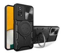 Купить - чехол для смартфона  Ударопрочный чехол Bracket case with Magnetic на Xiaomi Poco M4 Pro 4G (Black) 1722790