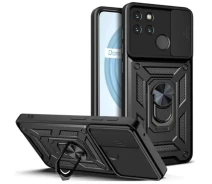 Купить - чехол для смартфона  Чехол Fiji Camera Defence для Realme C25Y бампер с защитой камеры и подставкой Black