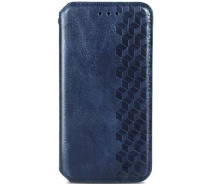 Купить - чехол для смартфона  Кожаный чехол книжка GETMAN Cubic (PU) на Samsung Galaxy A12 / M12 (Синий) 1100631