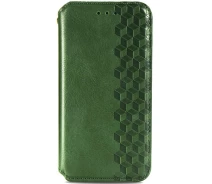 Купить - чехол для смартфона  Кожаный чехол книжка GETMAN Cubic (PU) на Samsung Galaxy A12 / M12 (Зеленый) 1100627