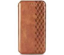 Купить - чехол для смартфона  Кожаный чехол книжка GETMAN Cubic (PU) на Samsung Galaxy A16 4G/5G (Коричневый) 1935751