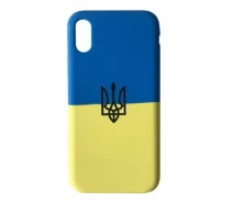 Купить - чехол для смартфона  Чехол Fiji Ukraine для Apple iPhone XR бампер с микрофиброй герб Украины Blue/Yellow