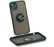 Купить - чехол для смартфона  Чехол Fiji Colorframe для Apple iPhone 11 Pro матовый бампер с кольцом подставкой Green