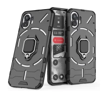 Купить - чехол для смартфона  Чехол Fiji Ring для Nothing Phone (2) / (A065) бронированный бампер с кольцом подставкой черный