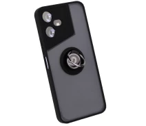 Купить - чехол для смартфона  Чехол Fiji Colorframe для Tecno POVA NEO 3 (LH6n) матовый бампер с кольцом подставкой Black