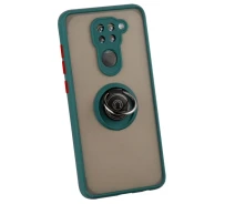 Купить - чехол для смартфона  Чехол Fiji Colorframe для Xiaomi Redmi Note 9 матовый бампер с кольцом подставкой Green