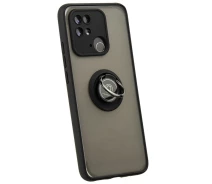 Купить - чехол для смартфона  Чехол Fiji Colorframe для Xiaomi Redmi 10C матовый бампер с кольцом подставкой Black