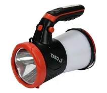 Купить - фонарик  Фонарь LED-диодный YATO аккумуляторный Li-Ion 3.7В 1Вт 600-1200Лм с ручкой, зарядка USB (YT-08579)