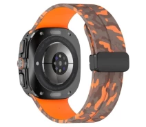 Купить - ремешок и браслет для часов  Ремешок Deexe Camouflage Pattern для Samsung Galaxy Watch Ultra (47mm) - Orange