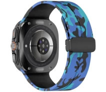Купить - ремешок и браслет для часов  Ремешок Deexe Camouflage Pattern для Samsung Galaxy Watch Ultra (47mm) - Blue