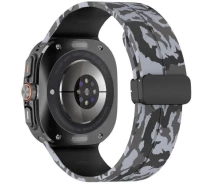 Купить - ремешок и браслет для часов  Ремешок Deexe Camouflage Pattern для Samsung Galaxy Watch Ultra (47mm) - Dark Grey