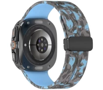 Купить - ремешок и браслет для часов  Ремешок Deexe Camouflage Pattern для Samsung Galaxy Watch Ultra (47mm) - Cyan