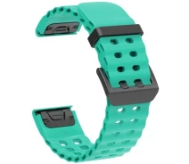 Купить - ремешок и браслет для часов  Ремешок Deexe Ocean Strap для часов Garmin с креплением Quick Fit 26mm - Teal Green