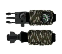Купить - ремешок и браслет для часов  Ремешок PARACORD 24 мм/компас/GREEN CAMO (00000010665)