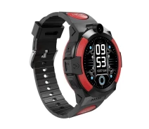 Купить -  Смарт-часы детские LEMFO LT32 GPS 4G с камерой WI-FI GPS SIM-карта силиконовый ремешок Black Red (17453)