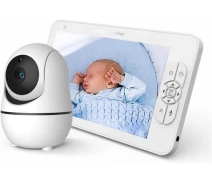 Купить - радионяню  Видеоняня Baby Monitor SM-70PTZ с 7-дюймовым ЖК-монитором, аккумулятор 4000 mah(24 часа работы), обзор 355 град, датчиком звука, ночное видение, поворотная радионяня и измерением температуры