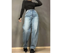 Купить - женские джинсы  Джинсы женские Cool Angels 3101 SKATER jeans бананы высокая талия стрейчевые светло синие, светло-синий, 27, 27, 75 см, 107 см